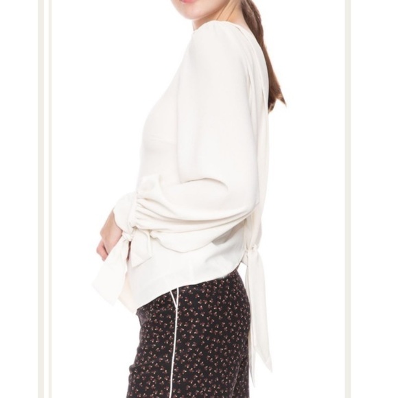 Nicholas Valentine Crepe Blouse in Ivory - Picture 3 of 10